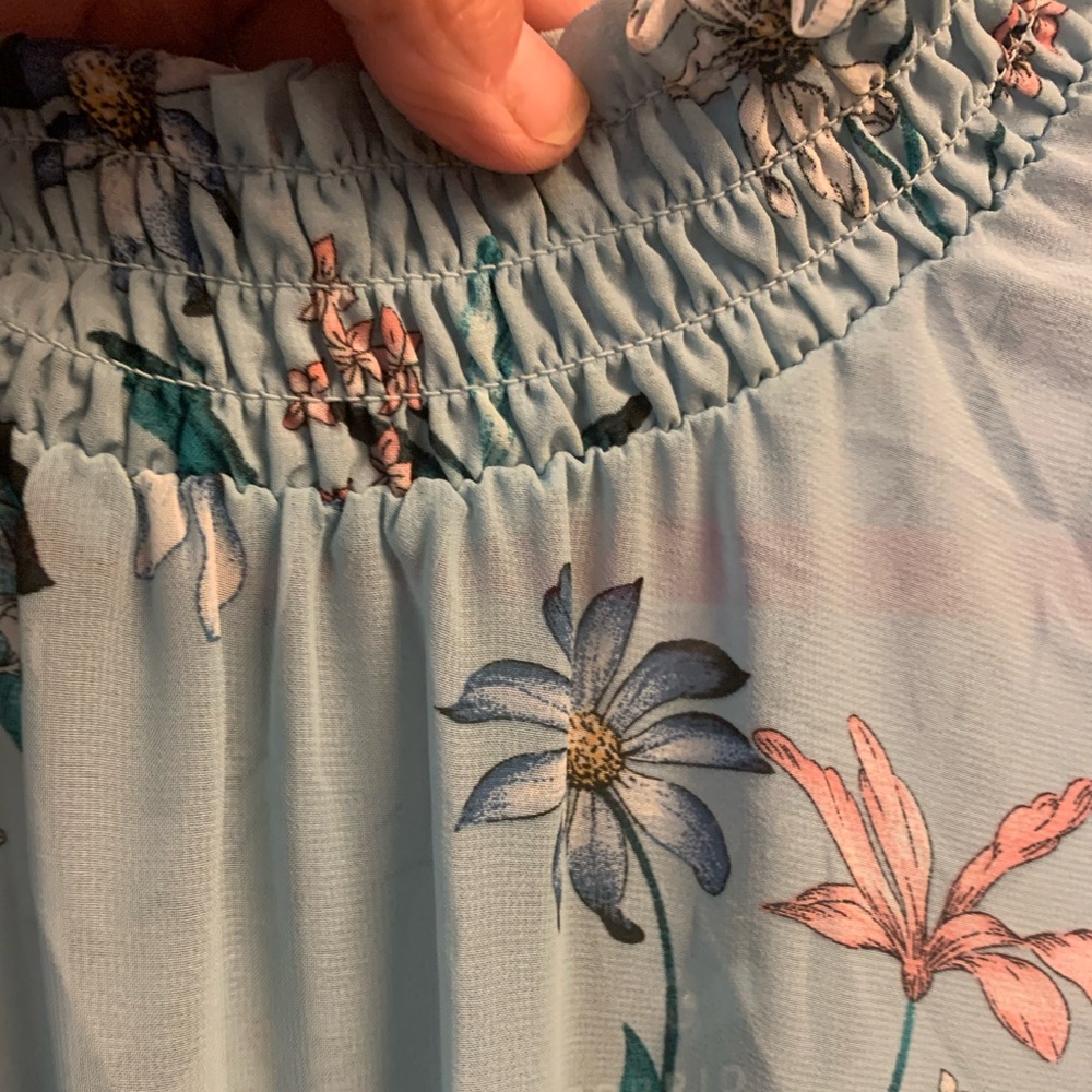 Torrid blue mini floral chiffon dress Sz 1x-14-16. NWT! - Picture 13 of 14